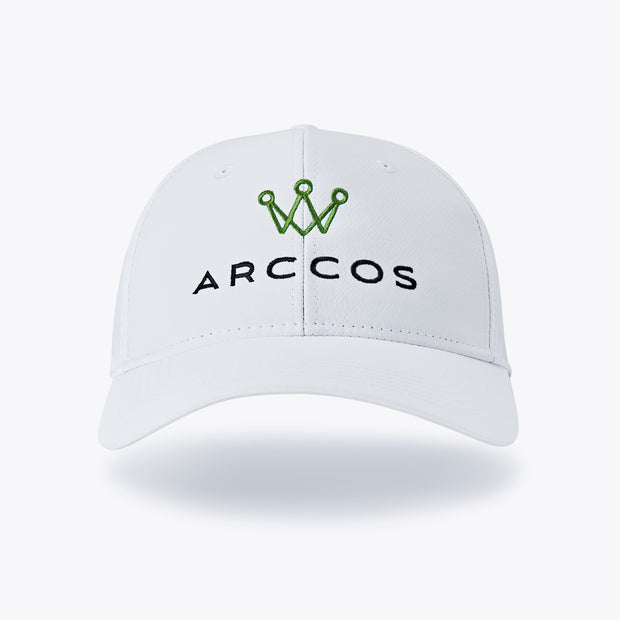 Arccos Performance Tech Hat in White - Front On